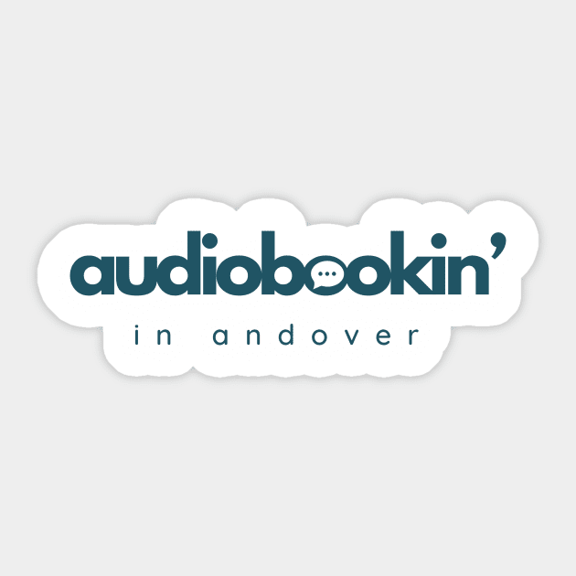 Audiobookin' in Andover - Blue Logo Sticker by AUDIOBOOKIN’